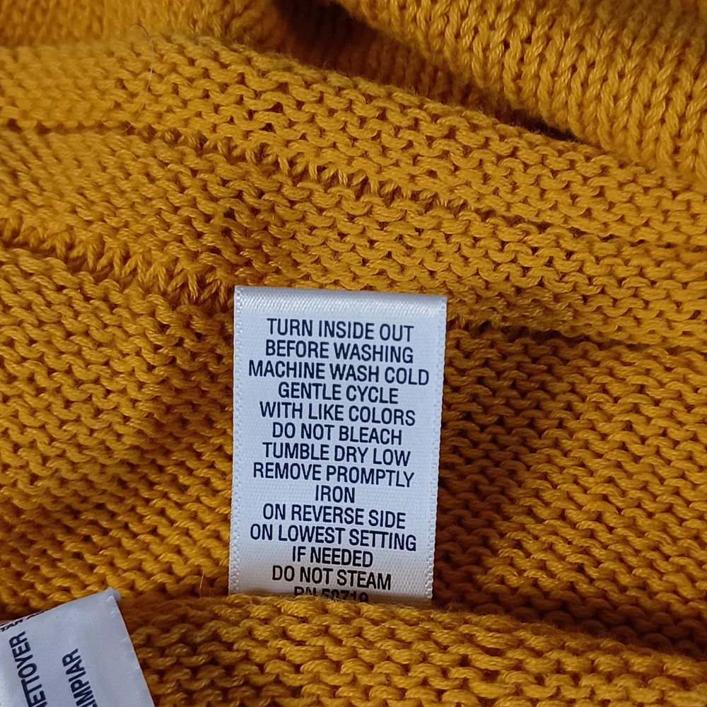 Open-Front Knit Cardigan Sweater Mustard Yellow Size M Cozycore Autumn Boho Chic - Picture 5 of 16